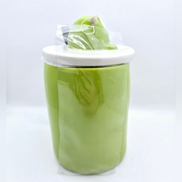 Rae Dunn Pixar Monsters Inc. Mike Wazowski Mug + Topper Green - Picture 4 of 8